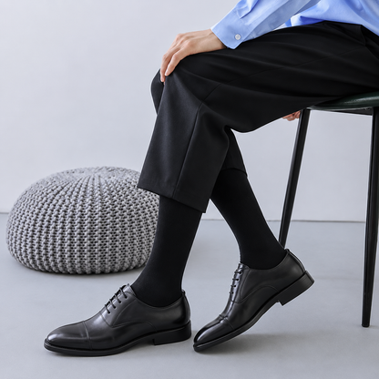 Black Cotton Long Socks