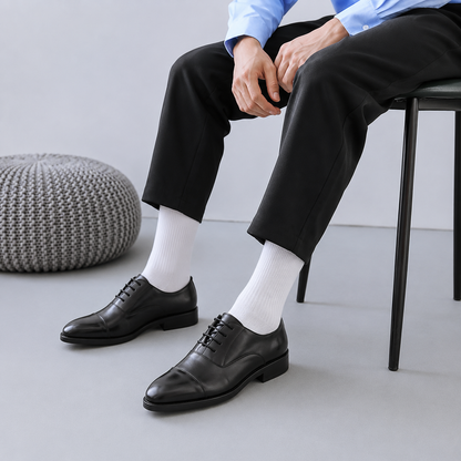 White Cotton Long Socks