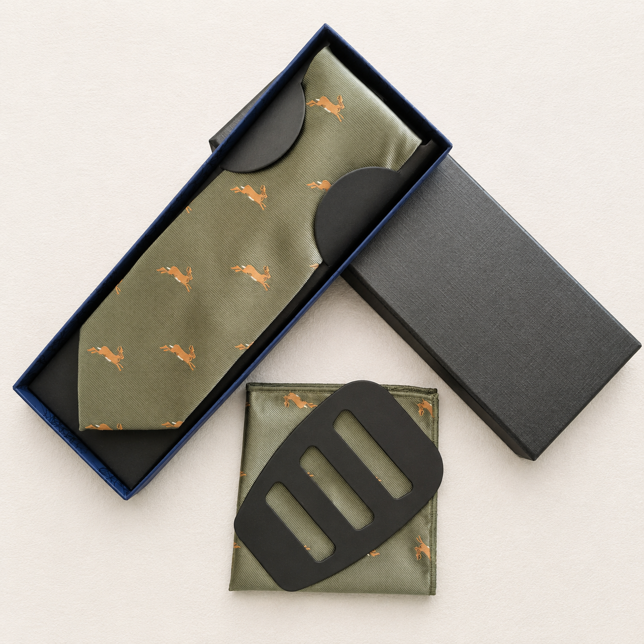 Dublin Olive Deer Tie Set