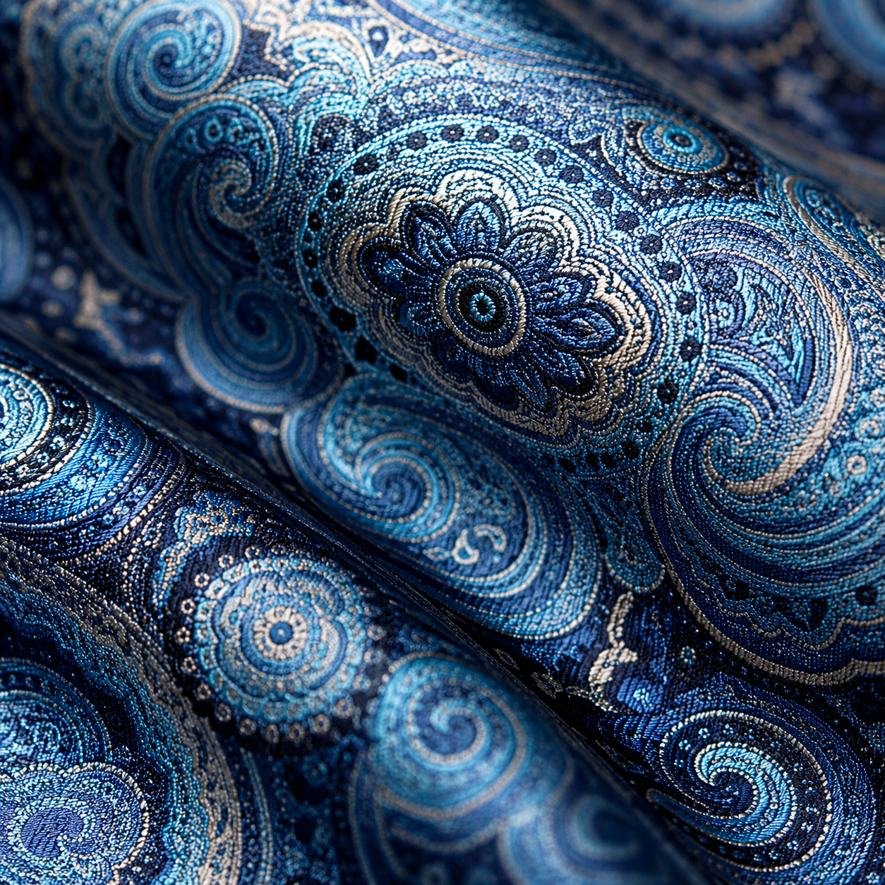 Regency Blue Paisley Tie Set
