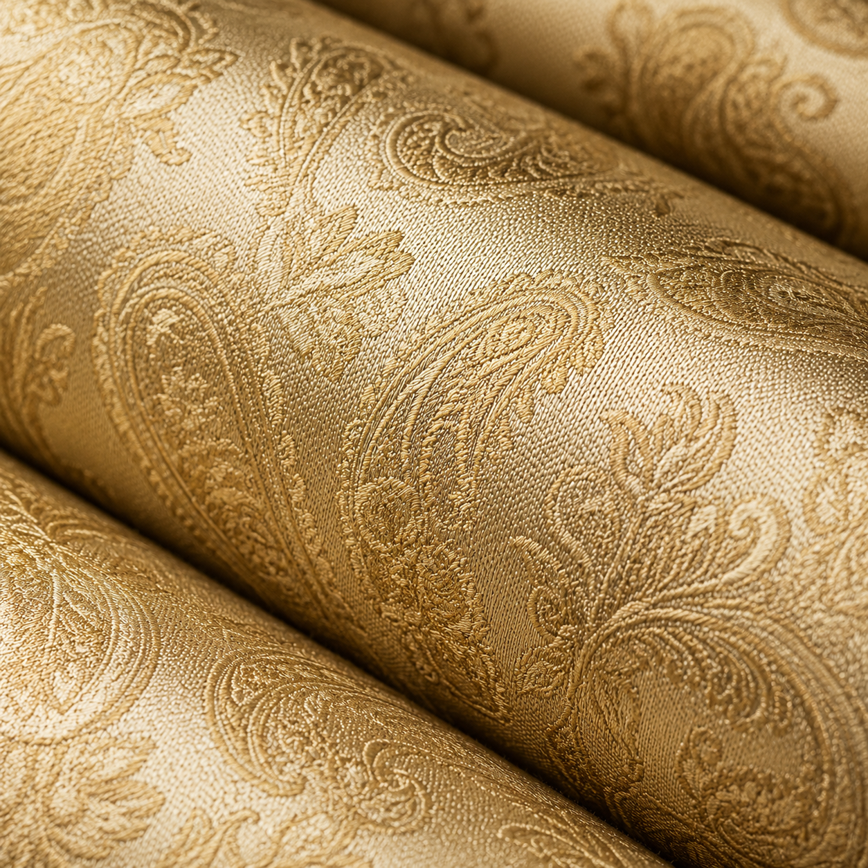 Champagne Gold Paisley Tie Set
