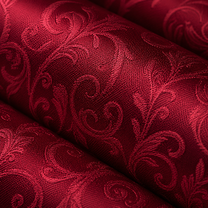 Crimson Red Paisley Tie Set