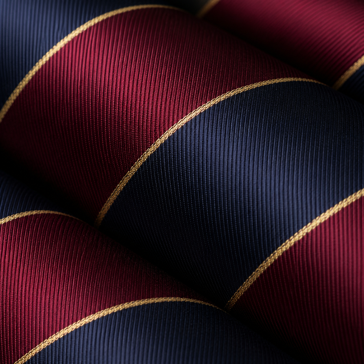 Crimson Navy Regimental Striped Tie Set