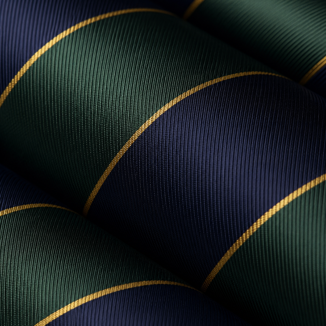 Emerald Navy Regimental Striped Tie Set