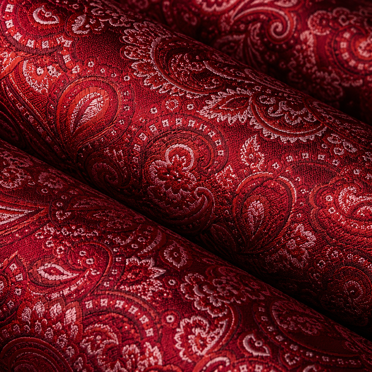 Crimson Royal Paisley Tie Set