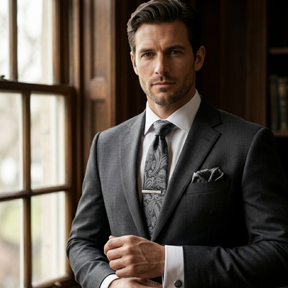 Ashford Blue Paisley Tie Set
