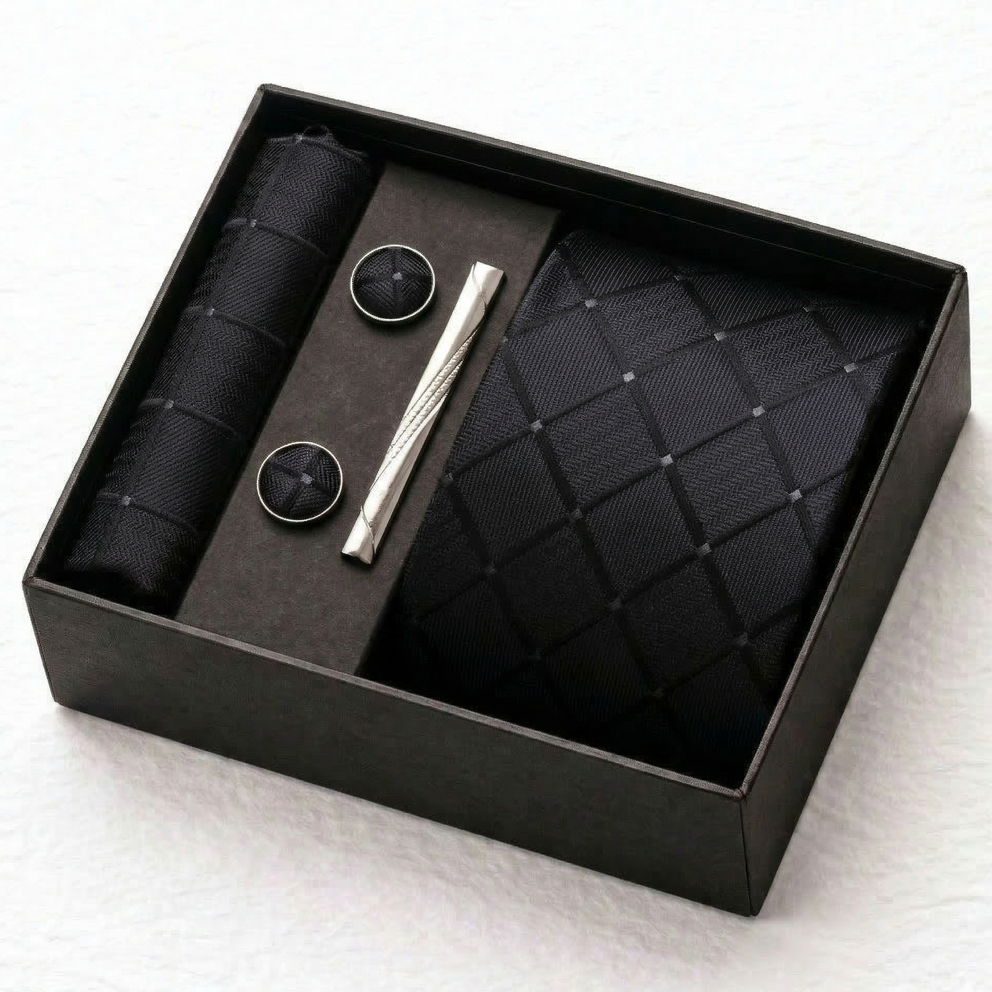 Black Diamond Tie Set