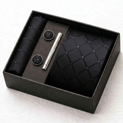 Black Diamond Tie Set