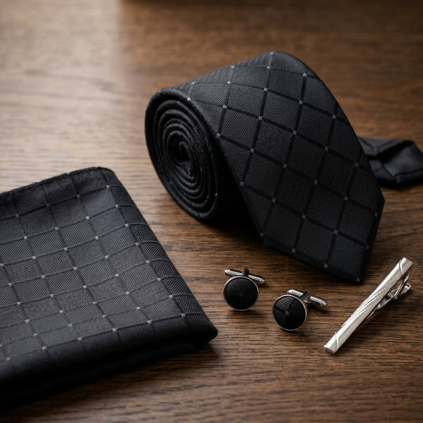 Black Diamond Tie Set