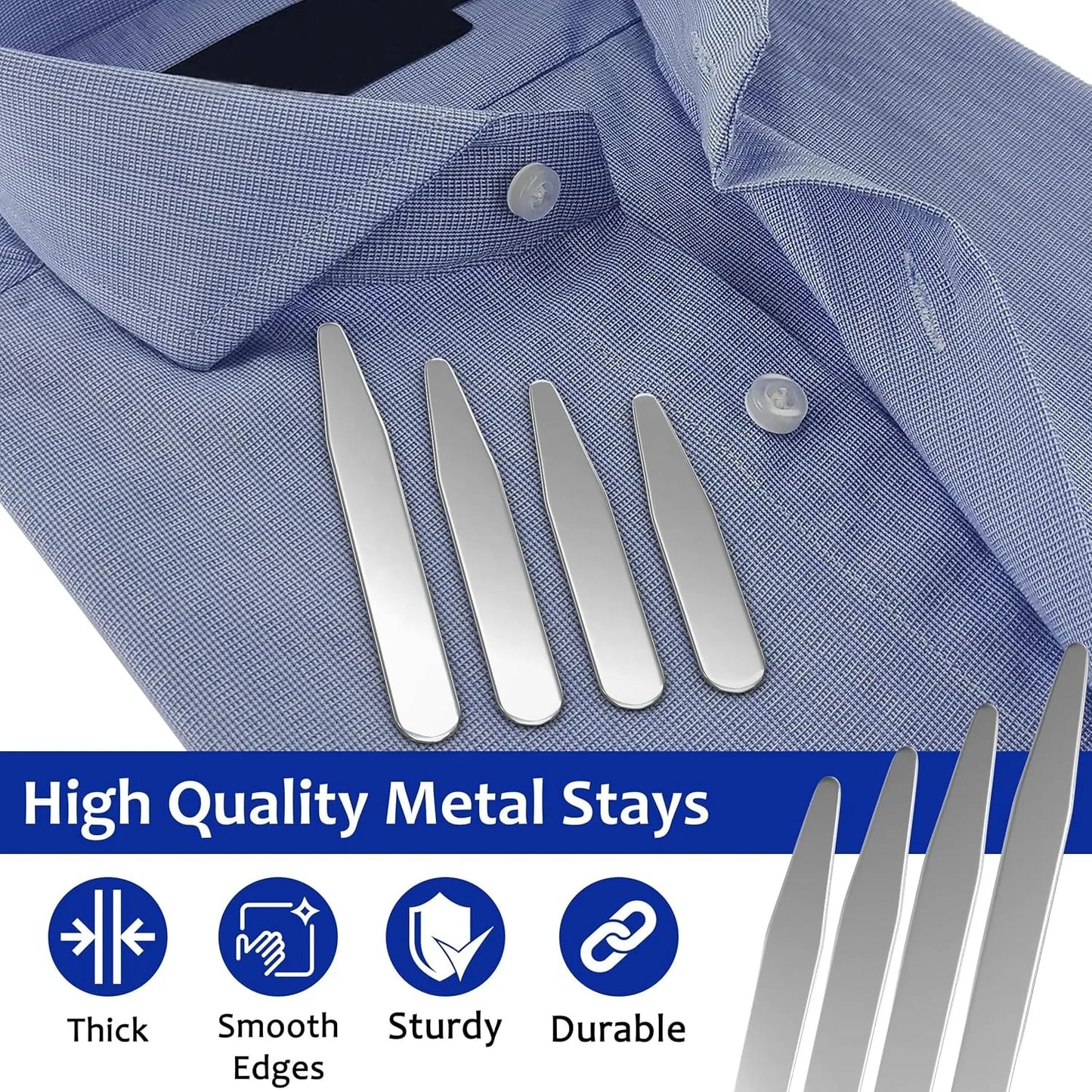 CROWNVALE Stainless Steel Collar Stiffeners