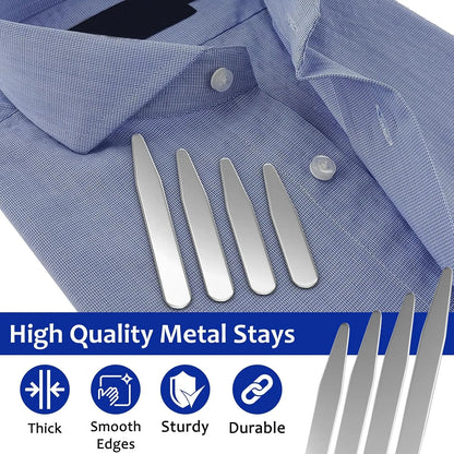 CROWNVALE Stainless Steel Collar Stiffeners